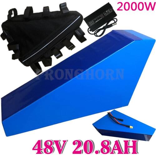 High Power 48V 2000W Lithium Battery 48V 20Ah Ebike Battery 48 V 20Ah Electric Bike Battery with 50A BMS +2A Charger Free Tax