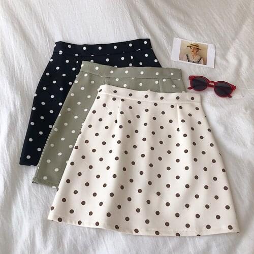 HELIAR Skirts Spring BODYCON Women Polka Dot Mini Casual Skinny Skirts 2020 Spring Sexy Bodycon Women Preppy Skirts For Women