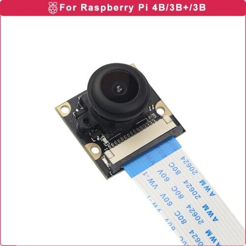 Raspberry Pi 4 Night Vision Camera Raspberry Pi 3 5MP Fisheye 130 Degree Focus Camera for Raspberry Pi 4 3 Model B 3B Plus 3B