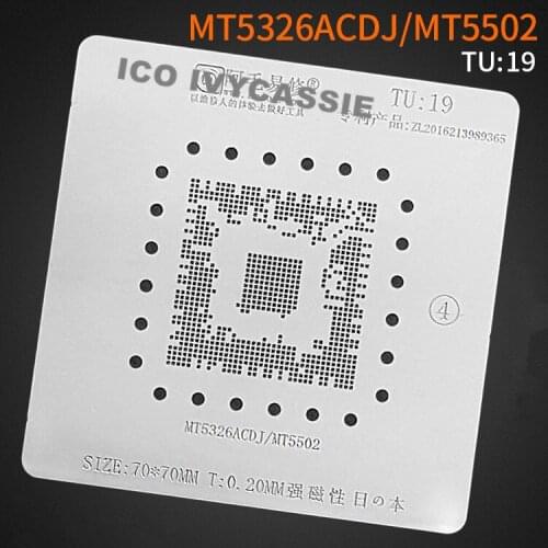 MT5326/55024 BGA Stencil For LCD TV CPU Chipset Reballing IC Pin Amaoe Square Hole Solder Tin Plant Net Heat Template TU19