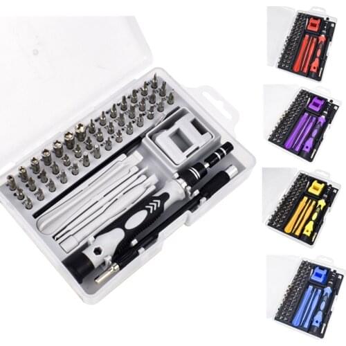 52pc/set Screwdriver bit set chrome tangsten steel Multi destornillador for Computer PC Phone Watch Device Removable Repair tool