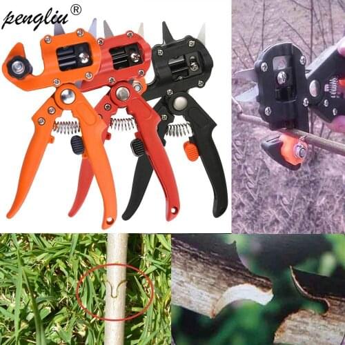 Plant Pruning Scissor Garden Fruit Tree Grafting cutting Tool with 2 Blades garden Tools Set Bonsai Tools Tree Secateur 3 color