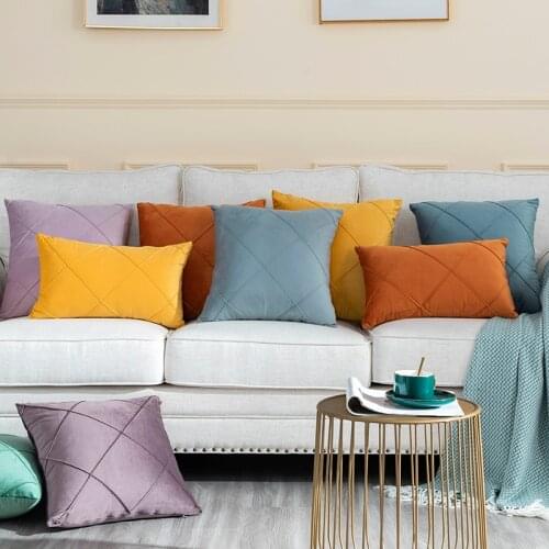 MRTREES Cushion Covers for Lving Room Nordic Pillow Cases Luxury Solid Color Velvet Pillowcases Home Textile Decoration