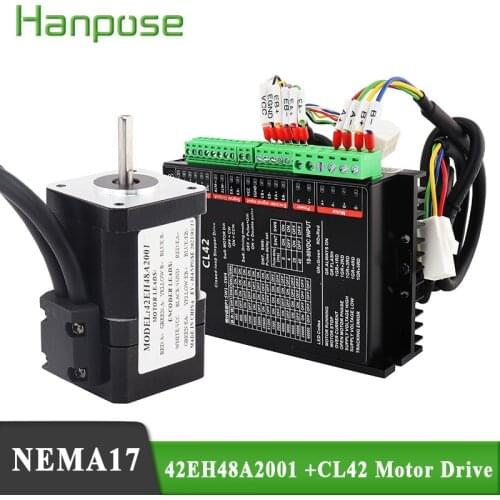 NEMA 17 Stepper Motor Hybrid Step-servo motor 2A 0.6N.m 48MM 42EH48A2001 drive CL42 Closed Loop Servo Driver CNC Controller Kit