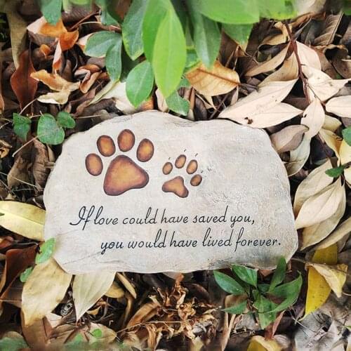 Pet Memorial Stone Outdoor Dog Grave Marker Tombstone Sympathy Gravestone