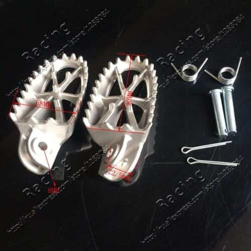 Stainless Steel Foot Pegs Pedals Foot Rests Fit ktm250 crf250(2001-2009) Dirt Bike Motorcycle Free Shipping