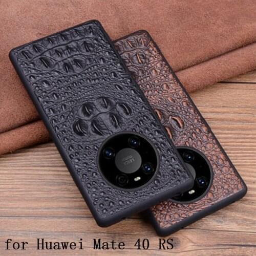 Luxury Genuine Leather Case forHuawei Mate 40 rs Crocodile Print Back Skin Cover forHuawei Mate40rs MATE 40 Pro Slim Shell Funda