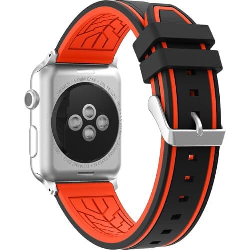 Sport Silicone Strap Band for Apple Watch Series 3/2/1 38/42MM Replacement Bracelet Watchband for iWatch Band
