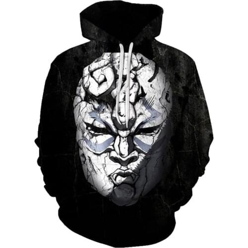 JoJos Bizarre Adventure Cosplay Gargoyle Theme Hoodie 3D Printed Pullover Masquerade Adult Sweatshirt Hoodies Jacket