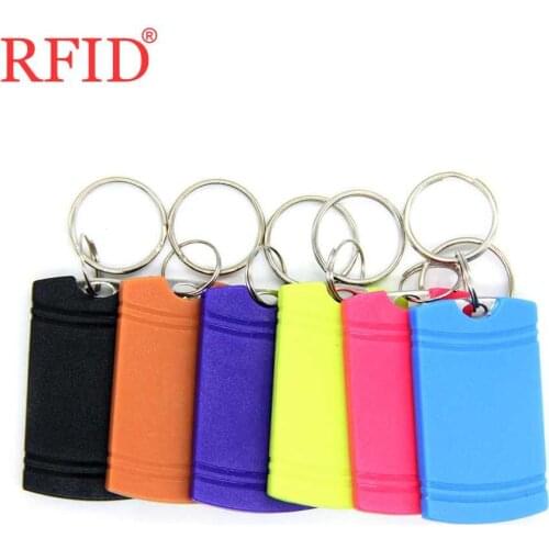 UID S50 1K 13.56Mhz Random Color Delivery Changeable NFC RFID IC Card Rewritable Keychain Key Tag Access Control Card 100pcs