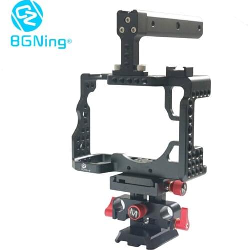 Camera Cage Protecting Case Mount for Sony A73/A7M3/A7R3 A7III Camera with Top Handle Grip SLR Stand Support Photo Studio Kit