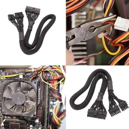 14 Pin + 10 Pin To 24 Pin ATX Power Supply Cable 20+4 Pin HX1200i HX1500i For Corsair HX850i PSU Sleeve HX750i Motherboard V2H1
