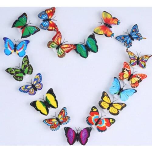 2021 Lovely Creative Color Changing ABS Butterfly LED Night Lights Lamp Beautiful Home Decorative Wall Nightlights Random