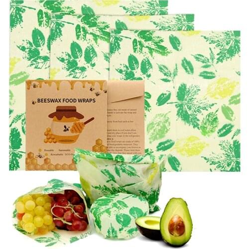 3pcs Reusable Storage Wrap Sandwiches Wrap Zero Waste Sustainable Organic Fruit Vegetable Cheese Food Wrapping Paper Food Wrap