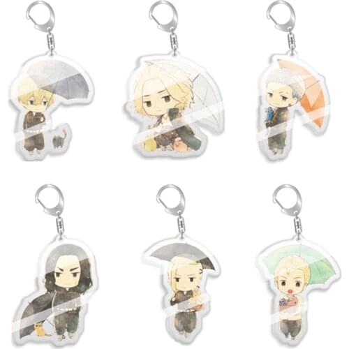 5pcs 10pcs Tokyo Revengers Baji Draken Mikey Takemichi Takemichi Mikey Kazutora Chifuyu Mitsuya PVC Pendant Keychain Keyring