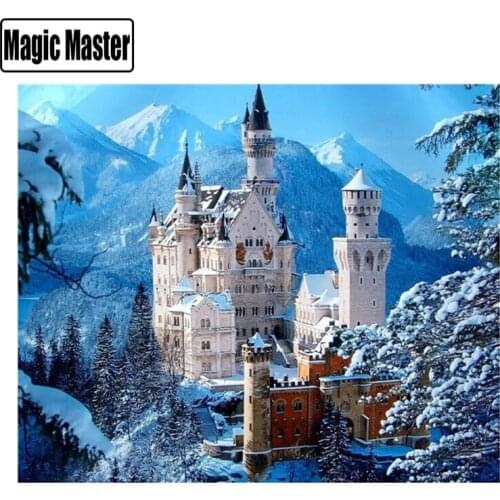 NEW Arrival 5D Full Square/Round Diamond Painting Cross Stitch Snow Mountain & Castle Diamond Embroidery Diamond Mosaic
