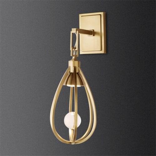 American Modern Birdcage Wall Lamps Nordic Living Room Corridor Hanging Wall Sconce Lights Aisle Bedroom Decorative Fixtures