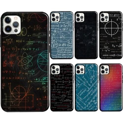 Science Math Physics Formulas Case For iPhone X XR XS Max 7 8 Plus SE 2020 12 Mini 11 Pro Max Soft Phone Cover Coque
