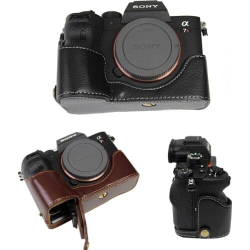 Genuine Leather case Camera bag cover For SONY A7RIV A7RM4 A7R4 A7R IV A9M2 A9II Half Body set With Battery Opening