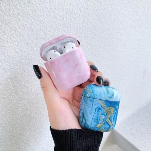 Marble Pattern Cases For Original Apple Airpods 1 2 Earphone Case Cute Cover For Apple Airpods 2 Air Pods 1 Shell Sleeve Coque
