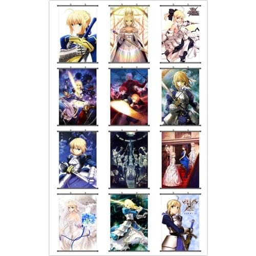 Coscase Anime Fate/Grand Order FGO Fate/stay night Altria Pendragon Saber Lily Decorative Picture Home Decor Wall Scroll Poster