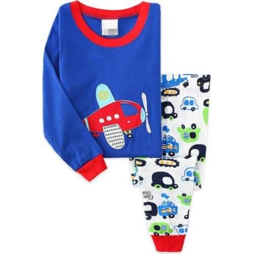 Baby Pyjamas Pijama Boys Cotton Kids Pajamas Set Long-sleeved Pyjamas For Baby Boys Sleepwear Childen Cartoon Clothing 2-7Y