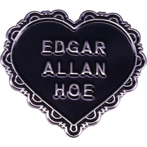 Heart-shaped Enamel Pin Black Badge