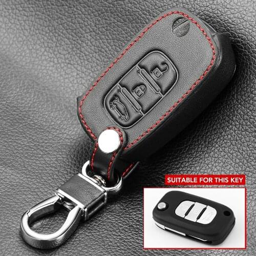 Leather Key Case Cover for LADA Vesta Granta XRay Kalina Priora Sedan for Renault Megane 3 Fluence Clio Key Cover for Mercedes