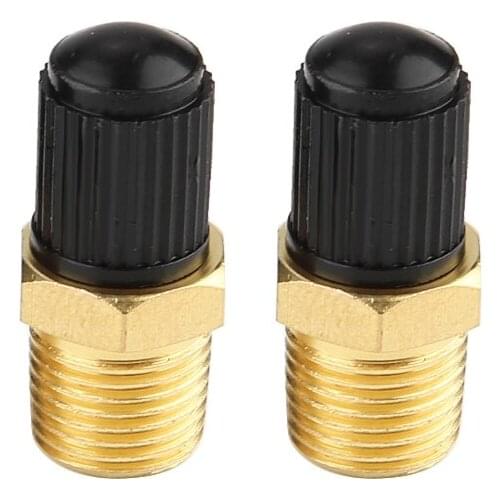2Pcs 1/8" NPT MPT Brass Air Compressor Valve Tank Fill Valve Air Valve