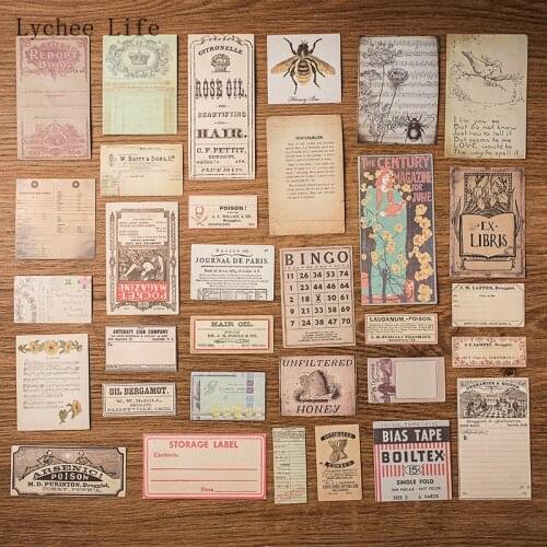 Lychee Life European Style Paper Stickers Junk Journal Scrapbooking Stickers For Diary Stationery Paper Crafts