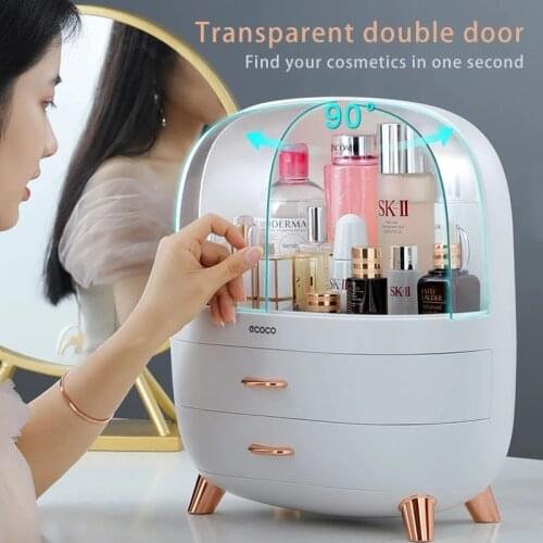 Bathroom Makeup Organizer Transparent Cosmetic Storage Box Drawer Desktop Organizer Waterproof Make Up Storage Case Dropshipping