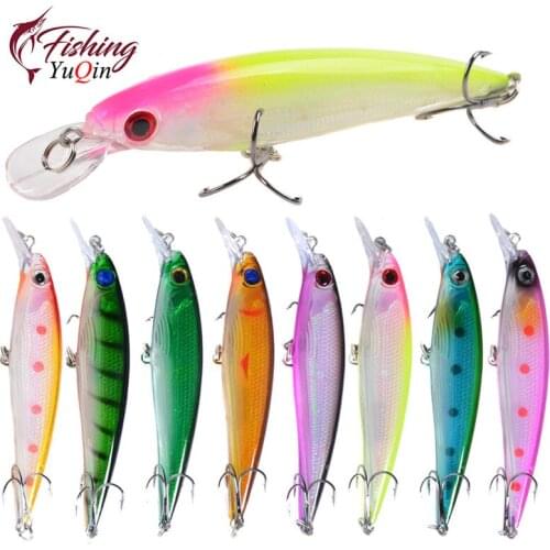1PCS Sinking Minnow Fishing Lure Laser Hard Artificial Bait 3D Eyes 11cm 13.4g Fishing Wobblers Crankbait Minnows