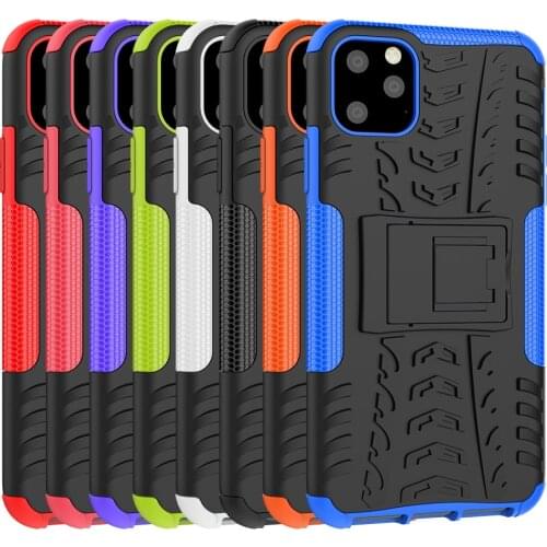 Tough Hard Heavy Duty Back Cover For iPhone 11 Pro XS Max XR X 6 6S 8 7 Plus SE 2020 SE2 Shockproof Hybrid Stand Armor Case