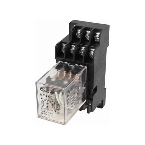 MY4J-AC24V DIN Rail Coil 4PDT 14P General Purpose Power Relay w Base
