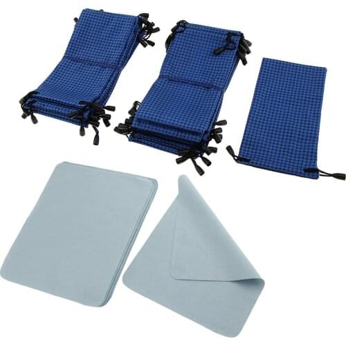 20 Pieces Eyeglasses Sunglasses Storage Bag Pouch Microfiber Glasses Cloth