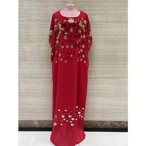 Super Size Bust New Style African Womens Dashiki Water-Soluble Guipure Cord Lace With Sequins Beads Embroidery Loose Long Dress