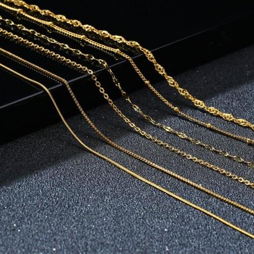 1mm 2mm Stainless Steel Thin Chain Necklace for Women Girls Adjsutable Link Choker Necklace 16" 20" No Fade Free Nickel