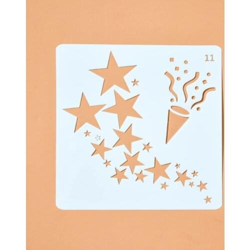 13*13 Celebrate Layering Stencils for Diy scrapbook/photo album Decorative Embossing coloring,painting stencil,home decor