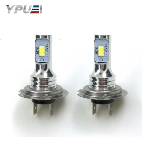 YPUEI New H7 CSP LED Turbo Car Headlight Turbo H4 Fog Light H11 H1 H3 Bulb 12V 24V Car Led Fog Driving Lights Lamp Light Source