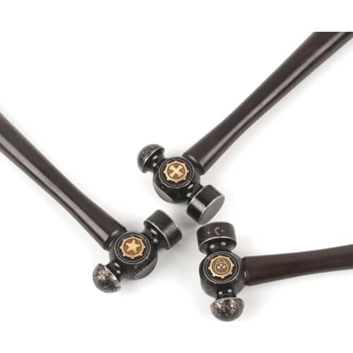 All is Hammer 45# Carbon Steel badge Hammer 220g Mallet Gavel Ebony Wood Handle Hand Tools EDC Tool