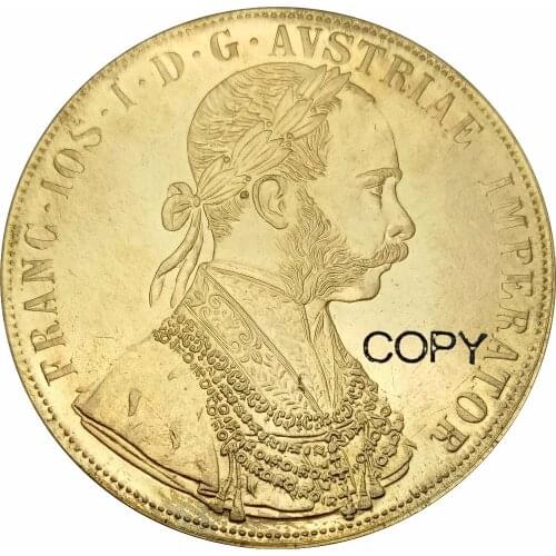 Austrian 4 Ducat Franz Joseph I 1910 Gold coin Brass Metal Copy Coin Commemorative COINS