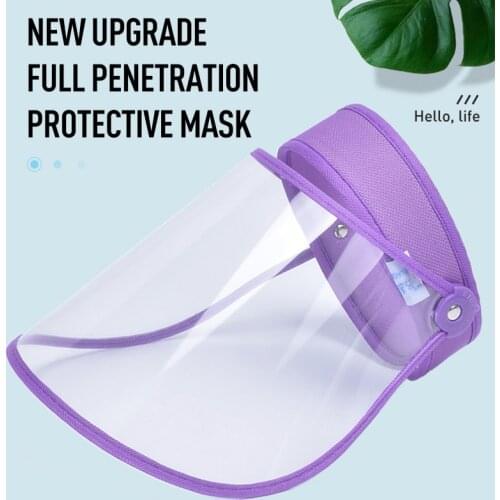 1PC Clear Sun Hat Unisex Fashion Hat Splash Face Saliva-Proof Sun Protection Full Face Protective Shield Cap Outdoor Tools
