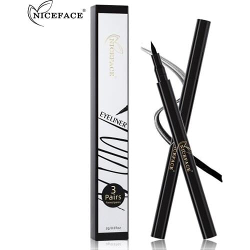 1Pcs Makeup Tool Quick Drying Non Blooming Self Adhesive No Glue Liquid Eyeliner Black Women Super Slim Waterproof Natural Look