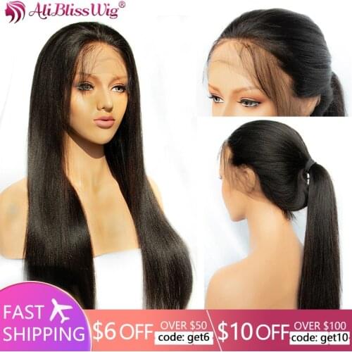 360 Lace Frontal Wigs Pre Plucked With Baby Hair Silk Straight Human Hair Wigs For Women Kinky Straight Lace Wigs Remy