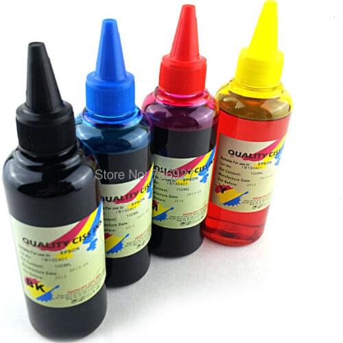 4X 100ml T2001 T2002 T2003 T2004 Refill Dye ink for Epson WorkForce WF-2510 2520 2530 2540 XP-100 200 300 310 410 printer