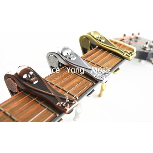 Alice A007H Metal Pirate Skull Guitar Capo Clamp For Acoustic Electric Guitar Bronze/Silver/Copper