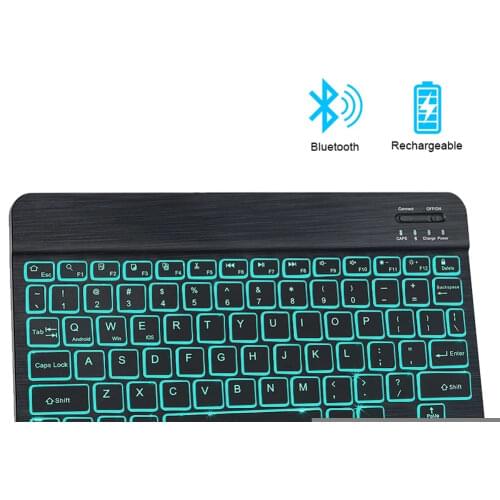 RGB Wireless Keyboard Bluetooth-compatible Mini Keyboard for Tablet Laptop Phone Rechargeable Keyboard for Andriod IOS Windows