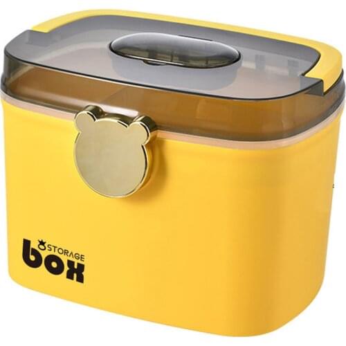 Big First Aid Container Emergency Box Medicine Storage Two Layers Medicial Orginizer Holder with Holder for Household Travel