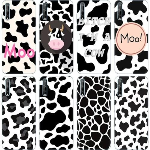 Hot Cute cow pattern Soft Silicone Phone Case for Huawei Y5 Lite 2018 Y7 Y6 Prime 2018 Y9 2019 Y9S Y5P Y6P Y7P Y8P 2020 Cover