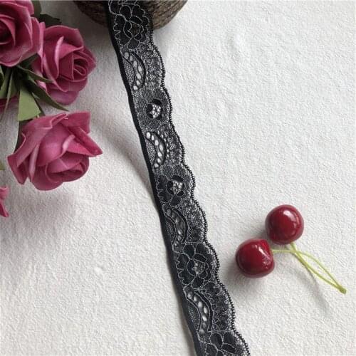 3cm black organza bilatéral tricot mariage brodé bricolage à la main patchwork dentelle ruban d'habillage fournitures de c